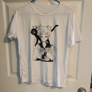 White Sailor Moon Graphic T-Shirt